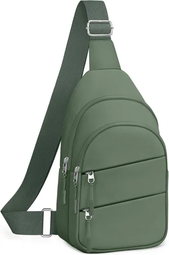 Miniatura 8 de Tuwubi Bolsos cruzados para mujer, bolsa para hombres, mochila pequeña de senderismo antirrobo, ligera para viajes al aire libre (M, beige)