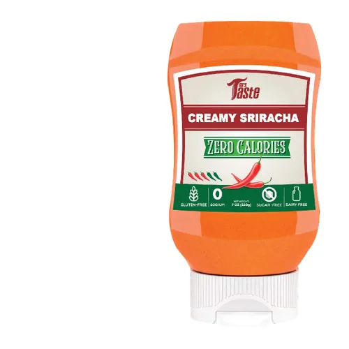 Mrs Taste Sriracha cremosa sin azúcar, cero calorías, cero sodio, cero azúcar, alta fibra, apta para dieta cetogénica, apta para dieta paleo,