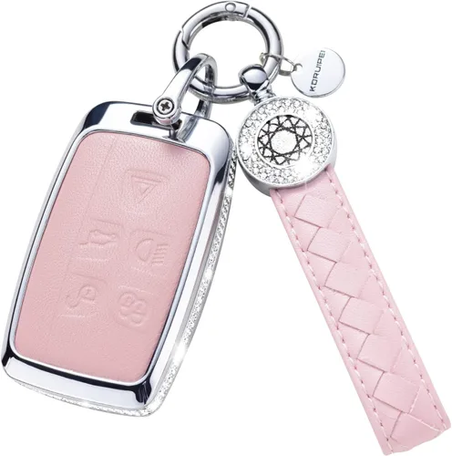 Miniatura 48 de Funda para Llave Honda con Llavero, Carcasa Protectora de Cuero Genuino Rosa con Cristales Compatible con Honda Accord Civic CRV Pilot Odyssey 2022