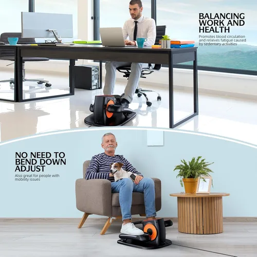 Miniatura 6 de DUREXO Under Desk Elliptical, Leg Exerciser While Sitting for Seniors, Quiet Portable Electric Seated Pedal Exerciser with Remote Control and 12