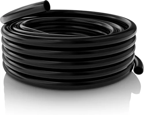 Alpine Corporation Tubo de PVC de 1 pulgada de diámetro interior y 100 pies de largo para circulaciones de estanques, fuentes y cascadas, color negro