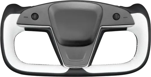 Miniatura 21 de MEWANT Funda de Volante de Athsuede con Costura Manual en Negro 9040 para Tesla Model S Yoke 2021-2023 Model X 2021-2023