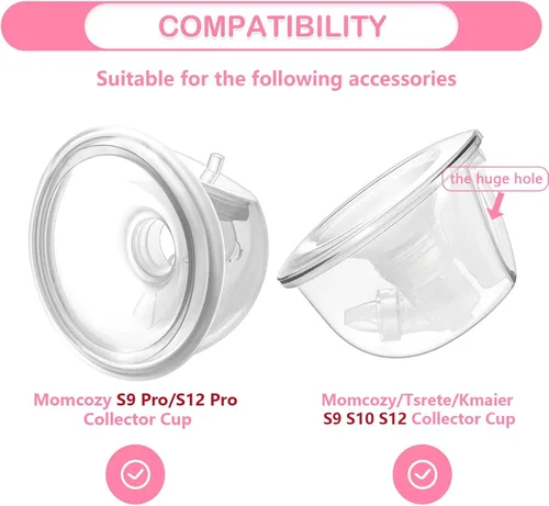 Miniatura 2 de Brida de silicona de 0.669 in compatible con extractor de leche portátil Momcozy/Tsrete/Kmaier, escudo/reemplazo de inserto de brida de 0.669 in