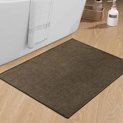 Miniatura 53 de chakme Alfombras de Baño 24x17, Alfombra de Baño Ultra Delgada Antideslizante Pequeña de Secado Rápido Absorbente para Piso de Baño