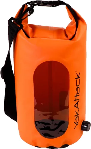 Miniatura 14 de YakAttack Bolsa de secado enrollable de 5L con válvula de aire, carbono negro, bolsa seca marina impermeable para kayak, canotaje y paddleboarding