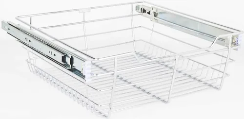 Cesta extraíble cromada para armario, 14 pulgadas de profundidad x 17 pulgadas de ancho x 6 pulgadas de alto