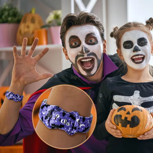 Miniatura 6 de Paquete de 2 correas de Halloween compatibles con Apple Watch de 1.811 in 1.772 in 1.732 in 1.929 in 1.654 in Series 11 10 9 8 7 SE 6 5 4 3 Ultra