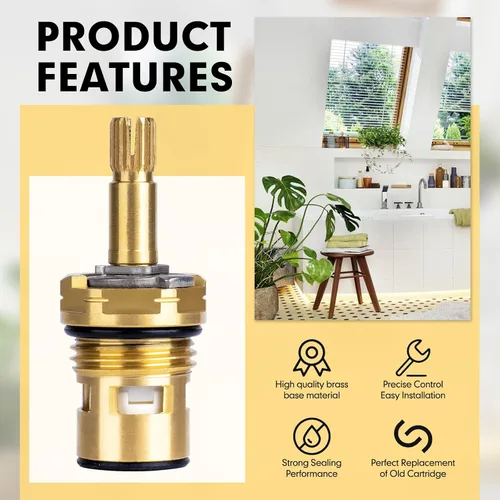 Miniatura 2 de Paquete de 2 cartuchos de grifo para grifo estándar americano 994053-0070a o 994053-0070a/H Cartucho de válvula de repuesto para grifo de baño