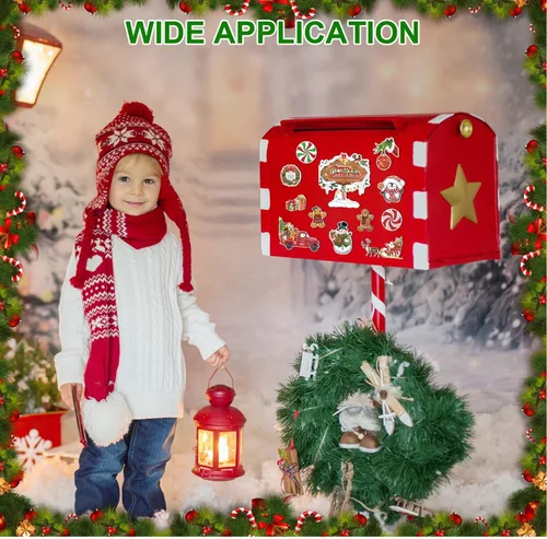 Miniatura 3 de 12 Piezas de Imanes de Navidad para Refrigerador, Decoración Magnética para Nevera, Calcomanías de Coche de Navidad, Imanes de Árbol de Navidad