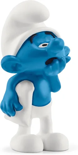 Schleich Pitufos, juguetes coleccionables de dibujos animados retro para niños y niñas, figura de juguete de pitufo perezoso, a partir de 3 años
