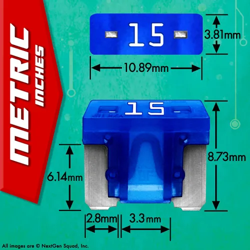 Miniatura 4 de Paquete surtido de 18 fusibles para automóvil de perfil bajo Mini ATT (juego de 18 fusibles LP-Mini Blade + extractor de fusibles) 2A 3A 5A 7.5A 10A
