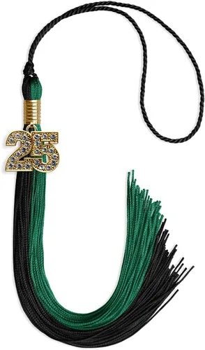 Miniatura 171 de Endea Graduation Borla de doble color con dije dorado (negro/oro brillante, 2022)