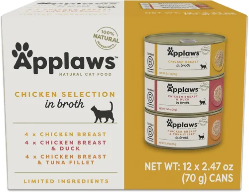 Miniatura 12 de Applaws - Comida húmeda enlatada natural para gatos, ingredientes limitados y naturales, alto contenido en proteínas sin aditivos artificiales