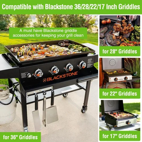 Miniatura 3 de Blackstone - Paquete de 2 forros de silicona para tazas de grasa de 36, 28, 22, 17 pulgadas, bandeja de grasa reutilizable, accesorios Blackstone