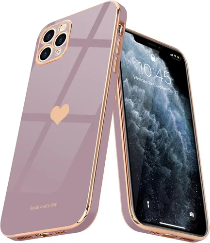 Miniatura 10 de Teageo Funda para iPhone 11 Pro Max para niñas y mujeres, lindo corazón de amor, cubierta trasera suave, protección completa elevada, protección