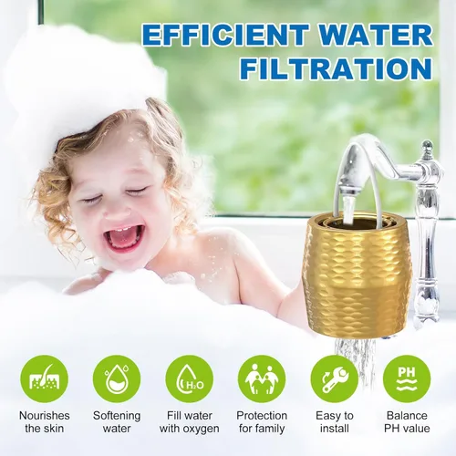 Miniatura 7 de Filtro de Baño para Tina - Filtro de Agua KDF-55 para Grifo de Tina, Elimina la Mayoría del Cloro, Plomo, Fluoruro y Metales Pesados Suavizante