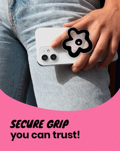 Miniatura 5 de OnTheGrip Lindo Diseño Transparente en Forma de Flor de Margarita Soporte de Teléfono Móvil Plegable Multifuncional para Smartphone, Tablet