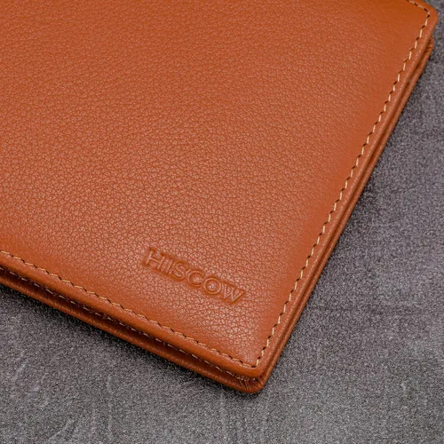 Miniatura 34 de HISCOW Billeteras plegables de cuero de grano completo para hombres, billetera minimalista delgada para hombre, regalos para papá, cumpleaños, día