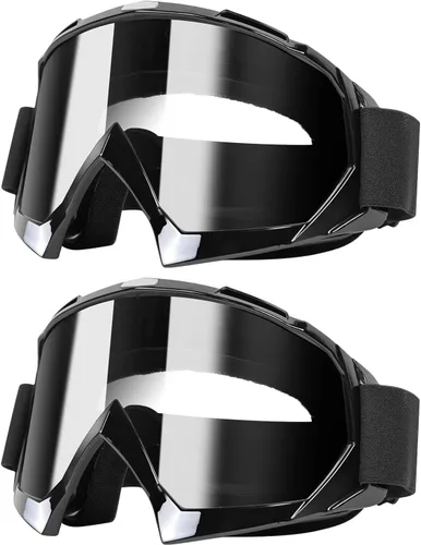 Gafas para ATV Dirt Bike Paquete de 2 Gafas de Motocicleta Motocross Resistentes al Viento Gafas de Visión Amplia Fuera de Carretera para Conducir