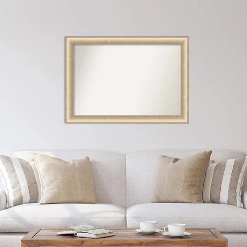 Miniatura 5 de Amanti Art Espejo de pared, elegante espejo con marco de miel cepillada para decoración de pared o uso como espejo de baño para sobre el fregadero