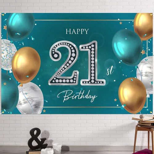 Miniatura 34 de HAMIGAR Fondo de pancarta de feliz cumpleaños número 10 de 6 x 4 pies, decoraciones de cumpleaños de 10 años, suministros de fiesta para niñas