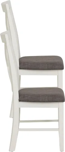 Miniatura 5 de Powell Muebles Jane Side, Silla de comedor blanca antigua