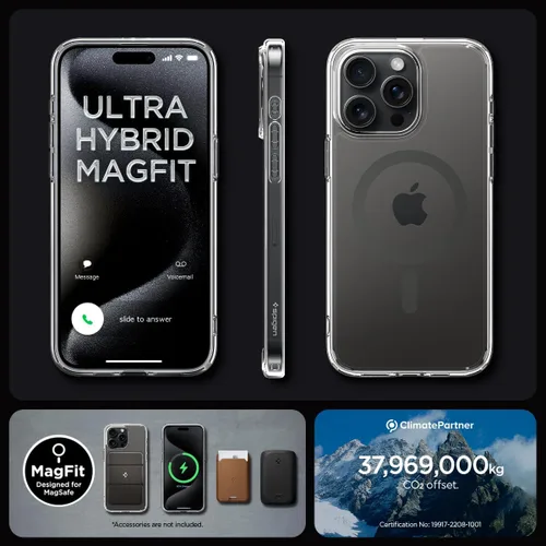 Miniatura 283 de Spigen Funda para iPhone 13 Mini, ultra híbrida MagFit [antiamarilleo] [compatible con Magsafe] - Transparente
