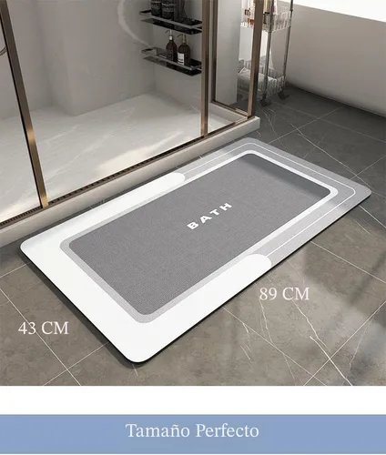 Miniatura 7 de MontVoo -Alfombra de baño, antideslizante, súper absorbente, resistente a las manchas, de secado rápido, delgada, para baño, suelo, bañera, tocador