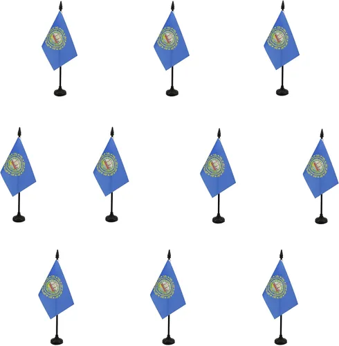 Miniatura 70 de Bandera de mesa de Colorado de 4 x 6 pulgadas, bandera de escritorio del estado de Colorado de EE. UU., 5.9 x 3.9 in, palo y base de plástico negro