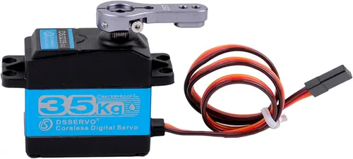 Miniatura 6 de 2PCS DS3235 High Torque 35kg Digital Servo Coreless Motor Waterproof Full Metal Gear Steering Servo with 25T Metal Arm for Robot RC Car (180°)