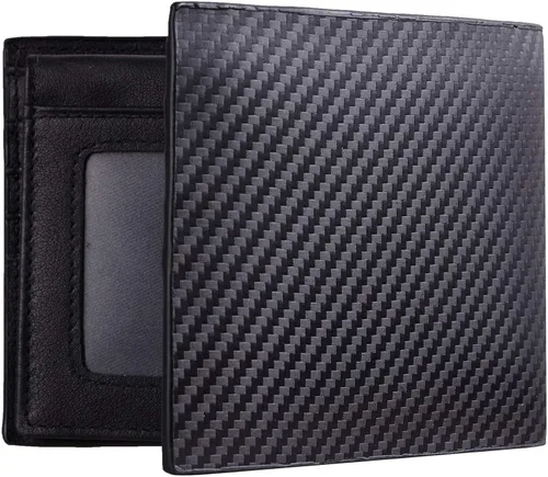 Miniatura 7 de Travelambo Cartera de cuero genuino con bloqueo RFID para hombre, billetera plegable clásica
