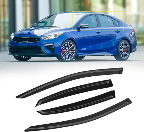 Miniatura 31 de Visera de ventana para Honda Civic 2022-2025, protectores de lluvia de canal exterior, escudos, deflector de ventilación, sombra, viento, humo