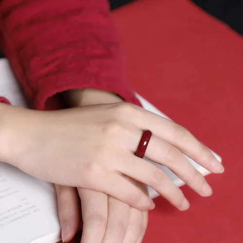 Miniatura 14 de HETICA Anillo de cinabrio de Feng Shui, anillo de cinabrio que atrae riqueza Feng Shui para hombres y mujeres, riqueza y protección, amuleto