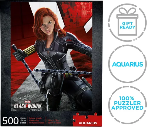 Miniatura 7 de AQUARIUS Marvel Black Widow Movie (rompecabezas de 500 piezas), sin reflejos, ajuste de precisión, prácticamente sin polvo, mercancía