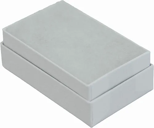 Miniatura 2 de JPB - Joyero de algodón con remolino blanco #21 (caja de 100) de 2.5 x 1.5 pulgadas