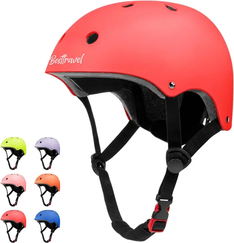 Miniatura 9 de Besttravel Casco para niños, casco ajustable para niños pequeños de 3 a 8 años de edad, para niños y niñas, seguridad multideportivo Azul