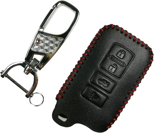 Miniatura 3 de Funda protectora inteligente de cuero con 4 botones para llavero remoto para entrada sin llave para 2015 2016 2017 2018 2019 2020 2021 2022 Toyota