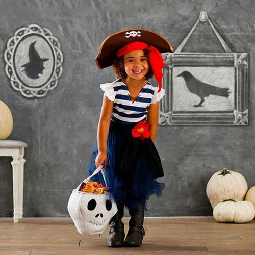 Miniatura 3 de M&G House Sombreros de pirata de Halloween Caribbean Black Pirate Cap Pirata Accesorios Divertidos Sombrero de Fiesta Disfraz Adulto Niño