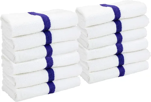 Miniatura 27 de Arkwright - Paquete de 6 toallas blancas de baño para gimnasio, 100 % algodón, suaves, de secado rápido, absorbentes del sudor, toallas de calidad