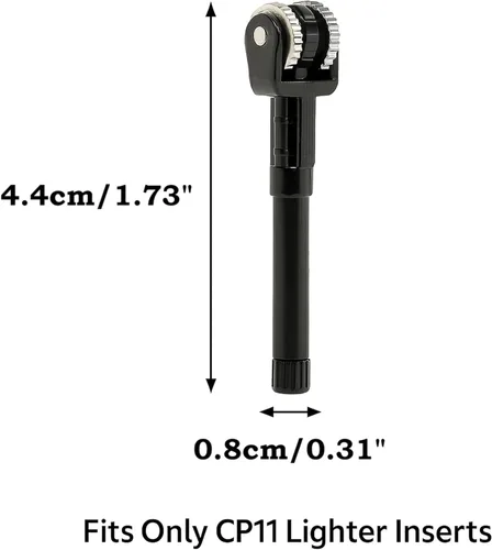 Miniatura 2 de IN SELECT Encendedor de repuesto compatible con barril de pedernal, estándar CP11, pedernales de encendido recargables con rueda de golpeador