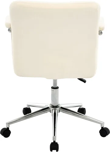Miniatura 8 de Silla de escritorio de terciopelo para oficina en casa, silla tapizada ajustable giratoria con ruedas, silla de computadora copetada con respaldo