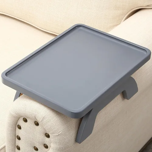 Miniatura 9 de SINWANT Mesa de Brazo para Sofá, Bandeja de Reposabrazos de Madera de Acacia para Sofá, 13.78" Bandejas Plegables de Reposabrazos de Sofá