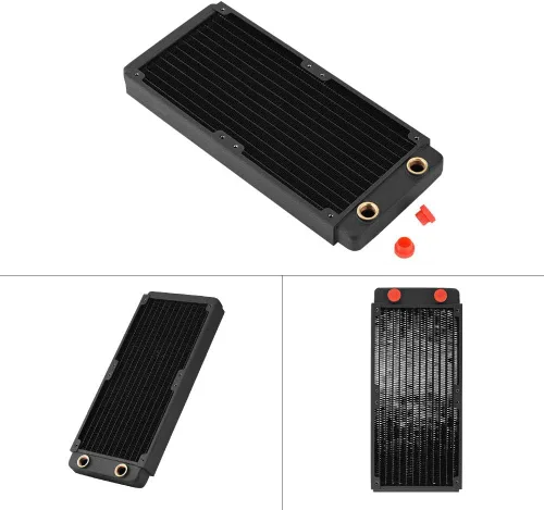 Miniatura 5 de TSRP-BP - Disipador de calor de radiador de cobre, rosca G1/4, intercambiador de calor líquido de refrigeración por agua para computadora