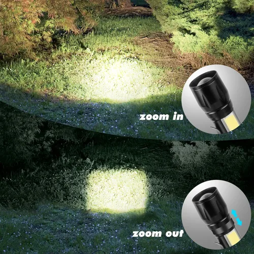 Miniatura 6 de KunHe Paquete de 10 mini linternas LED pequeñas recargables por USB, linterna de camping a granel, linterna brillante de alto lúmenes EDC