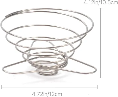 Miniatura 5 de SUEIANNMN - Soporte plegable para filtro de gotero de café, 1-2 tazas, filtro plegable de acero inoxidable reutilizable para cono de café, portátil