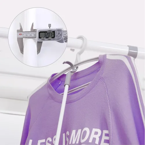 Miniatura 7 de Estante doble para ropa, estantes ajustables para colgar ropa, ropa de 2 niveles, ropa resistente, sistema independiente de armario blanco