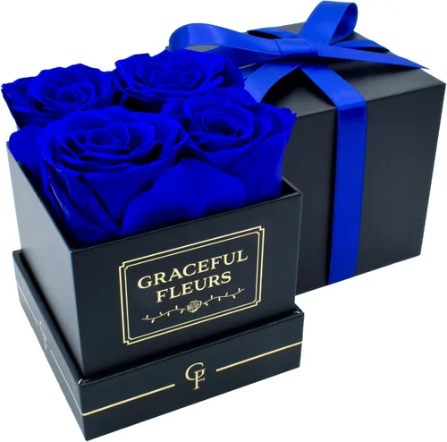 Miniatura 20 de Graceful Fleurs - Rosas reales de larga duración en una caja durante años, flores frescas preservadas para siempre para cumpleaños, Día de la Madre