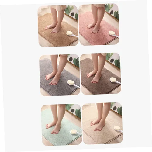 Miniatura 5 de WOONEKY Tapete de baño antideslizante lavable de terciopelo para baño, antideslizante, absorbente, lavable a máquina, decoración del hogar
