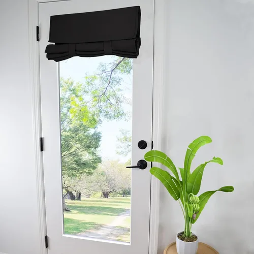 Miniatura 33 de WdFour Cortinas de puerta francesa con tacto sedoso, aislamiento térmico, reducción de ruido, cortinas opacas para puerta de vidrio y oficina