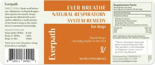 Miniatura 2 de Apoyo respiratorio para perros – 2 onzas líquidas/2.0 fl oz Fabricado en los Estados Unidos Aumenta el apoyo inmunológico y la respiración